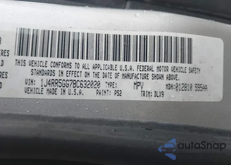 2011 Jeep Grand Cherokee Limited z USA, uszkodzony, nr VIN 1J4RR5GG7BC632020